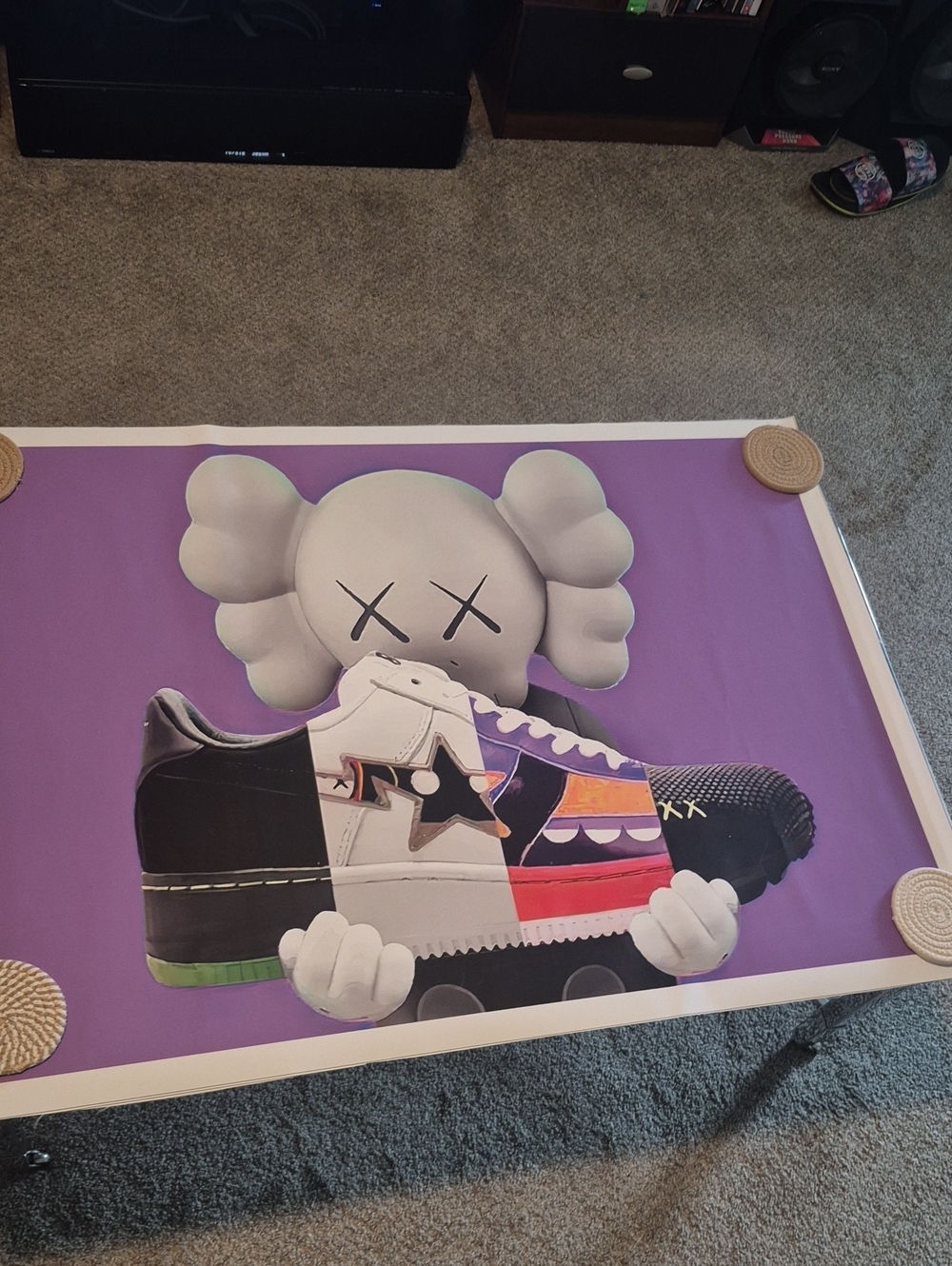 Kaws Bapesta Sneakers Canvas Art